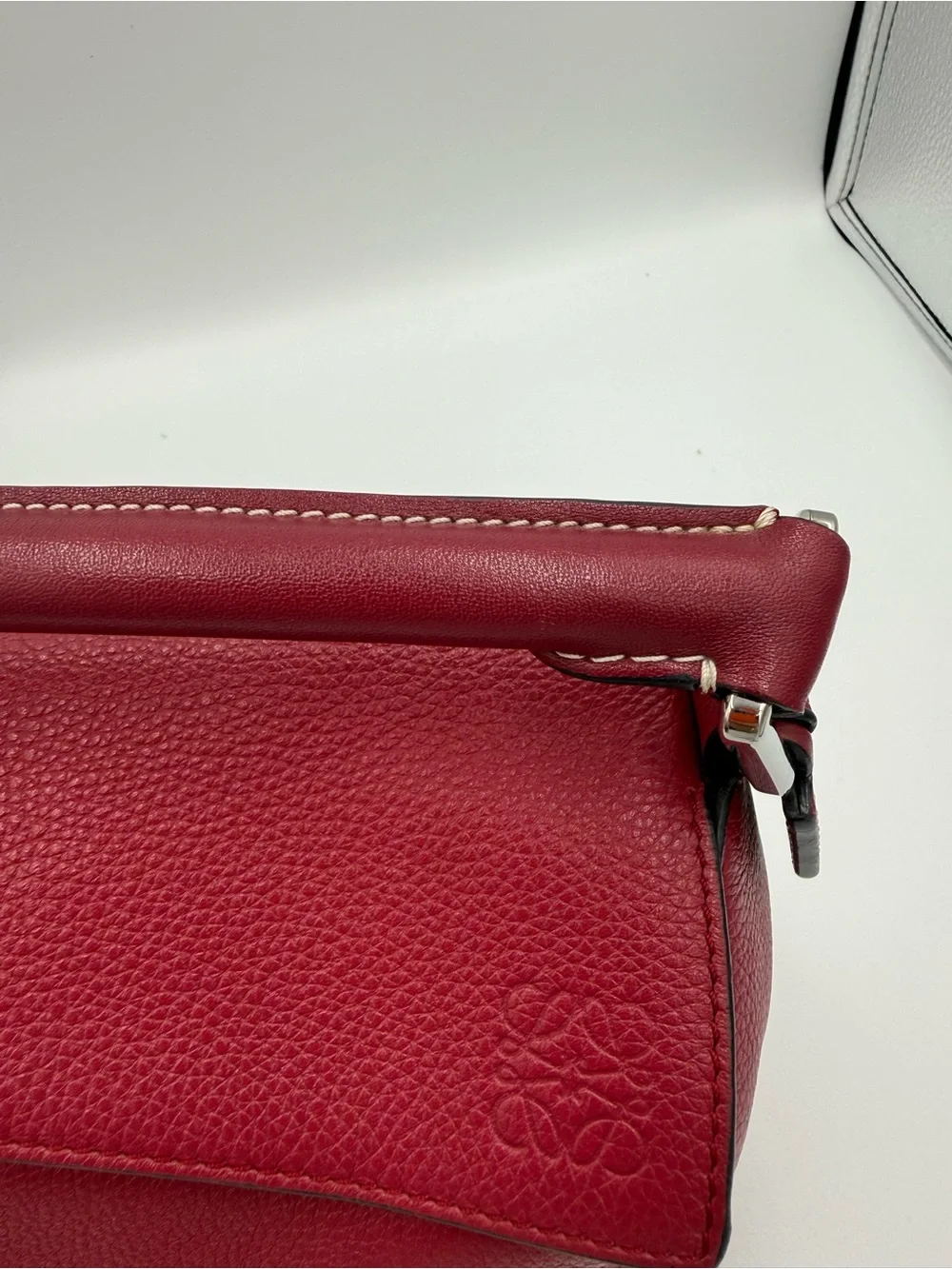 Loewe Hot Pink Puzzle Leather Top-Handle Shoulder Bag with Detachable CB Strap